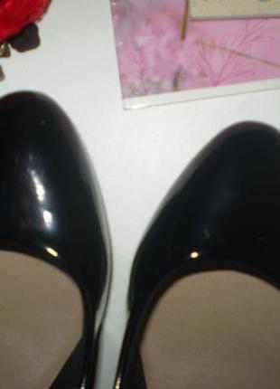 Новые женские лаковые туфли markc&spencer uk4,5 37,5см широкие стопы10 фото
