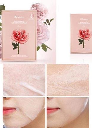 Тканевая маска с экстрактом дамасской розы jmsolution glow flower firming mask rose2 фото