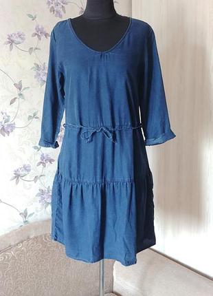 Ярусна джинсова сукня  лиоцел