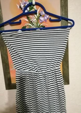 Платье в полоску длинное h&m basic 2