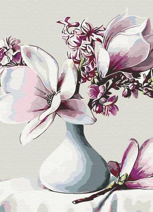 Картина по номерам букет магнолий bs303