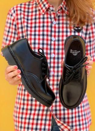 Женские туфли dr. martens 1461 mono black / smb