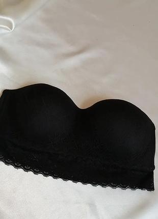 Топ, бра чорний з переплетеною спинкою