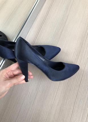 Туфлі елегант стильні класика темно-сині зручні2 фото