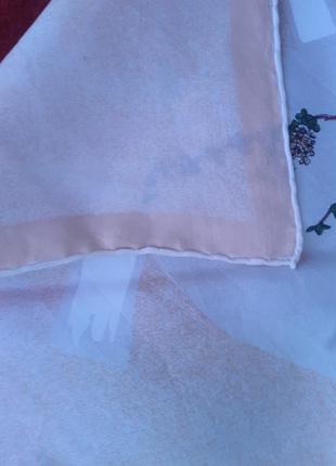 Платок шелковый,100%шелк, платок винтажный6 фото
