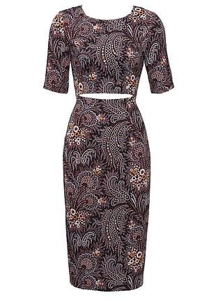 Сукня paisley wine cut out dress suno xs шовк