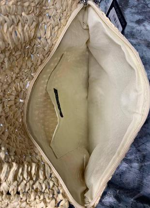 Соломенная плетёная маленькая сумка клатч с длинной ручкой пляжная rundholz owens lang4 фото
