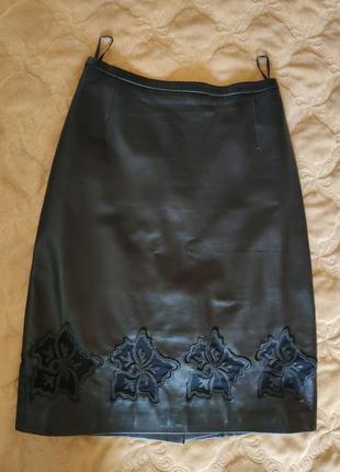 Шикарна шкіряна ідеальна спідниця натуральна шкіра лайка