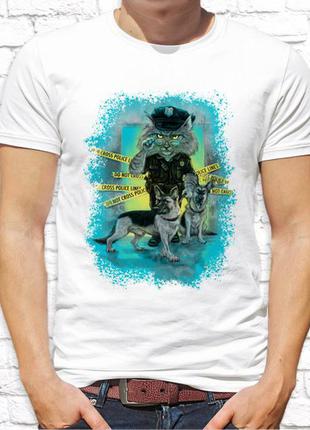 Мужская футболка push it с принтом кот фп002880(1)