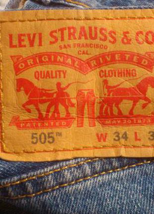 Оригинальные мужские джинсы levis 505 чоловічі джинси левайс 505 w34 l32🇺🇸9 фото