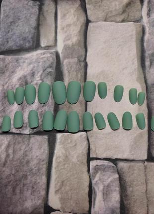 Набір типс для нігтів манікюру дизайну 24 шт тіпси для нігтів матові накладні нігті