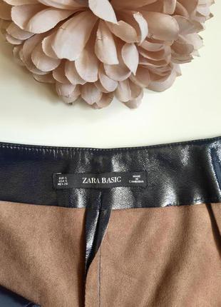 Шорты из лаковой экокожи c завышенной талией zara8 фото