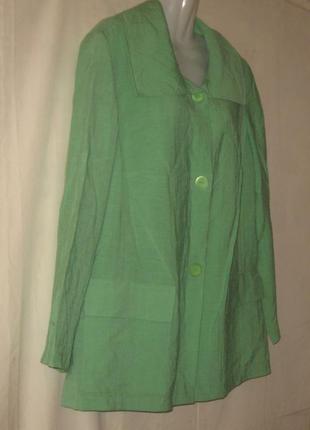 Рубашка зелёная, женская, на пуговицах, с длинным рукавом. большой 52 размер2 фото