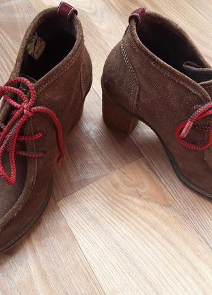 Замшевые полуботинки ботинки, ботильоны, закрытые туфли от tamaris2 фото