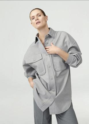 Куртка-сорочка з трикотажу з саржевим плетінням4 фото