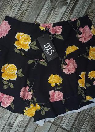 Юбка шорты в цветы размер 10-13 лет