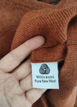 Liv woolmark шерстяная кофта свитер s 44 - 46 р охра шерсть4 фото