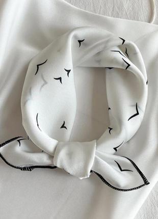 Шёлковый платок шарф шаль маска ободок твилли обруч резинка на сумку голову шею руку1 фото