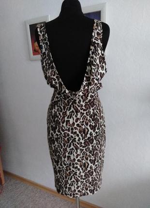 Креповая  стильная юбка-карандаш с леопардовым  принтом5 фото