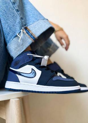 Nike air jordan 1 mid sanded purple (gs) кроссовки найк аир джордан наложенный платёж купить10 фото