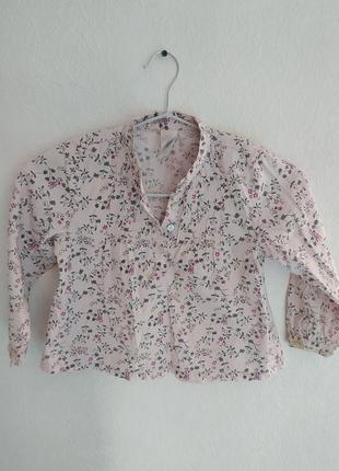 Цветастая рубашка блузка palomino р.110 см