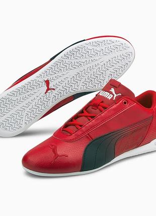 Мужские кроссовки white puma ferrari r-cat