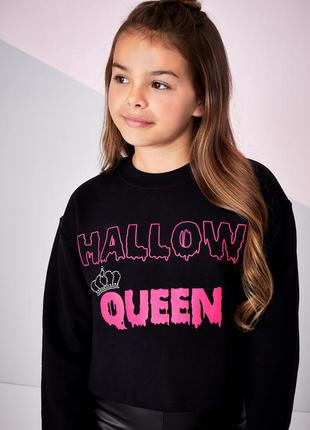Стильная укороченная толстовка - lipsy - halloween queen - начес, р152/1582 фото