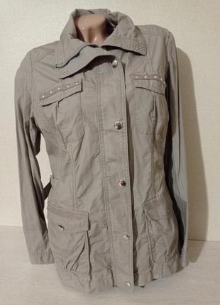 Куртка-ветровка, хлопок,цвет серо-бежевый, размер л-лх1 фото