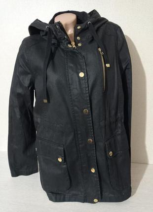 Куртка-ветровка, хлопок, цвет черный, размер 48-50