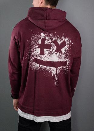 Чоловічий худі smile bordo