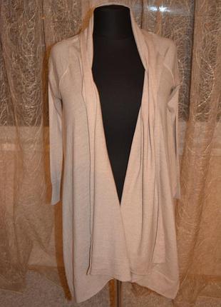 Натуральна, тепла, цікава кардиган накидка, вовна мериноса, extrafine, асиметрія