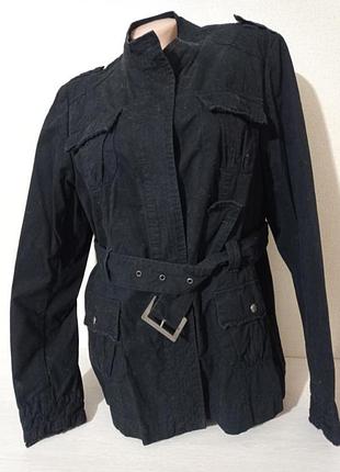 Куртка-ветровка, хлопок, цвет черный, размер л-хл