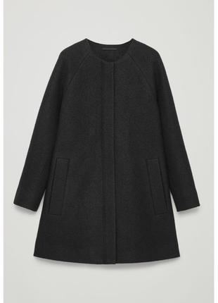 Cos black wool coat new arrivals