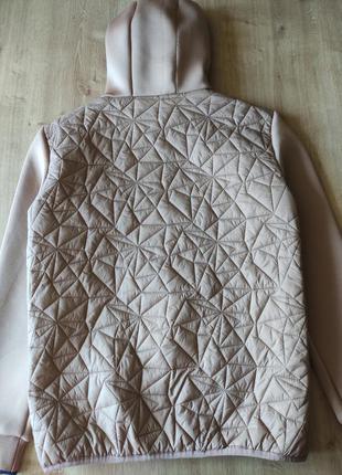 Женская стеганая куртка с текстильными вставками manor, s4 фото