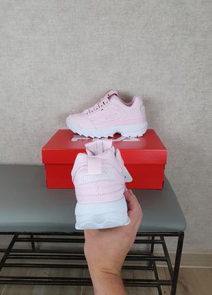 Рожеві кросівки жіночі fila disruptor 2 pink кроси філа дисраптор 2 для жінок2 фото