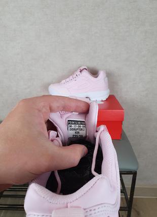 Рожеві кросівки жіночі fila disruptor 2 pink кроси філа дисраптор 2 для жінок8 фото