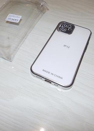 Чехол shining matte (anti-fall) для apple iphone 12 6.1 silver 2