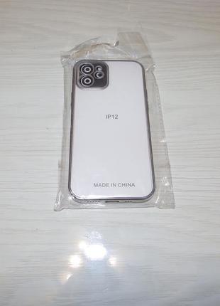 Чехол shining matte (anti-fall) для apple iphone 12 6.1 silver4 фото