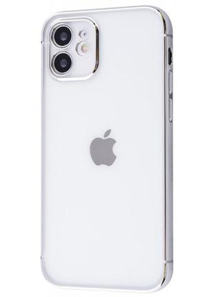 Чехол shining matte (anti-fall) для apple iphone 12 6.1 silver1 фото