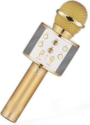 Безпровідний мікрофон караоке wster ws-858 bluetooth з блютуз q7 q92 фото