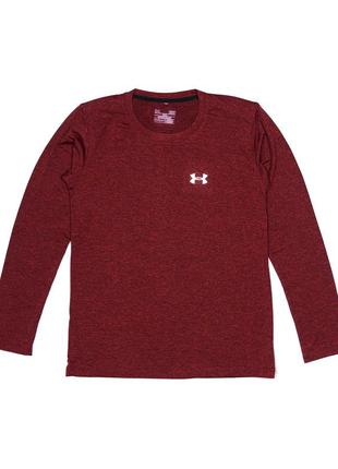 Under armour m кофта лонгслив рефлектив красная бордовая