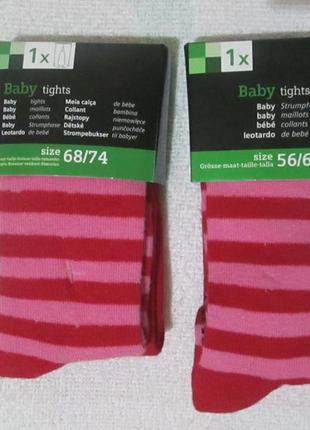 Трикотажні дитячі колготи колготки на дівчинку, німеччина lidl, розмір 56-62, 68-74.