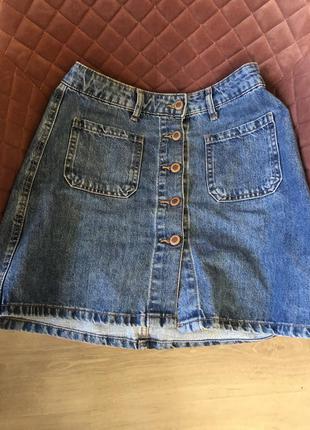 Джинсова спідниця bershka