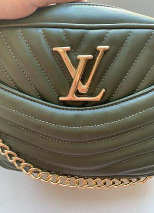 Красивая сумочка в стиле louis vuitton цвет хаки2 фото