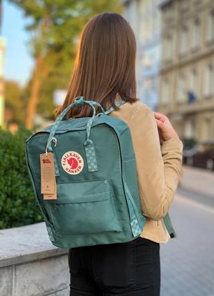 Рюкзак fjallraven kanken  classic green square зеленый купить фьялравен канкен3 фото