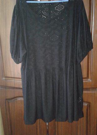 Платье-туника большого размера с перфорацией1 фото