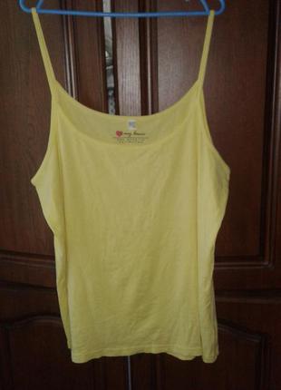 Коттоновая майка в рубчик великого розміру