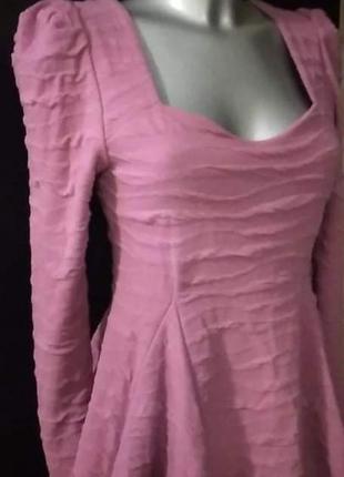 Блузка розовая с манишкой l