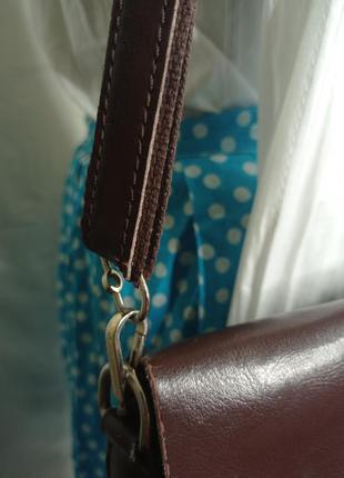 Винтажная кожаная сумка портфель унисекс ручная работа винтаж ретро раритет6 фото