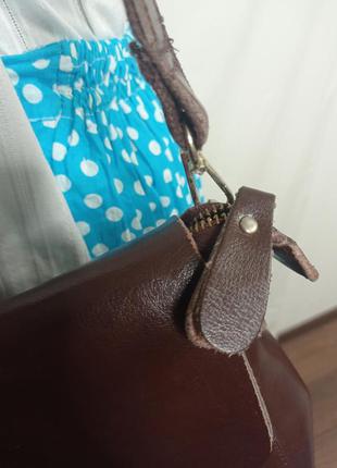 Винтажная кожаная сумка портфель унисекс ручная работа винтаж ретро раритет7 фото